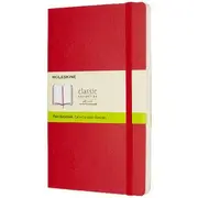 Moleskine Soft Cover Notebook Plain Large Scarlet Red