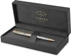 Parker Sonnet 1931507 Ballpoint Pen Stainless Steel Gold Trim Black Ink