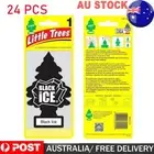 24 Pcs Little Trees Air Freshener Black Ice - Car Truck Taxi Uber Office Home