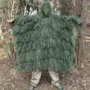 Men Grass Camo Hunting Ghillie Suit Woodland Camouflage Cloak Coat Sniper
