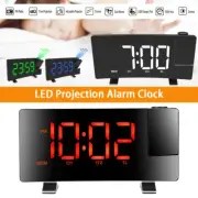 Digital Snooze Dual Alarm Clock with Projection Dimmer FM Radio 8” LED Display