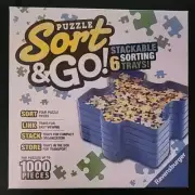 Ravensburger Puzzle Sort and Go 6 Stackable Sorting Trays Up To 1000 Pieces