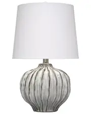 Jamie Young Reef Ceramic Table Lamp with Linen Shade
