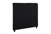 Foret Bed Head King Size Upholstered Headboard Bedhead Frame Fabric Black
