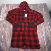 Chubbies NEW NWT Mens XL Red Black Plaid Lumberjack Of All Trade Romper Hooded