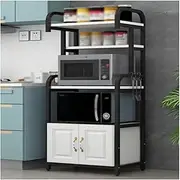 Oven Stand 5 Tier Multifunction Microwave Shelf Detached Carbon Steel with Cabinet Organizer Microwave Stand Kitchen Microwave Oven Rack Toaster Stand