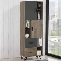 在飛比找momo購物網優惠-【Homelike】馬斯2.2尺書櫃/高櫃/收納櫃