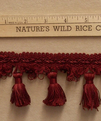 Tassel Trim Dark Burgundy Wine Red 423" Long Sewing Crafts
