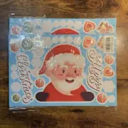 Christmas Window Static Clings (18pages Total) santa Stickers (2 Pack)