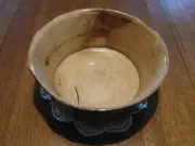 Beautiful Hand Turned Maple Wood Fruit Bowl Table Art Decorative Centerpiece