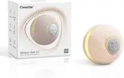 Cheerble Upgrade Interactive Cat Toy, Wicked Ball M3, Automatic Moving Ball for Indoor Cat Kitten, Smart Anti-Depression Pet Fun Gift with Light (Apricot)