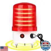 Industrial LED Rotating Warning Light, AC110V Red Strobe Light for Public Eme