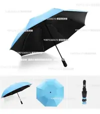 在飛比找Yahoo!奇摩拍賣優惠-全自動折疊反向傘三折汽車反收傘外貿雨傘黑膠遮陽防曬晴雨傘