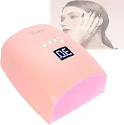 Smart Sensor Nail Phototherapy Lamp,Uv Light for Gel Nails with 33pcs Lamp Beads,5 Timer,Portable Lamp,Built-in 7800mah Lithium Battery,Dual Light Source,for Home Salon,Pink