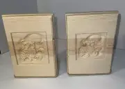 Bookends Unfinished Wood Carved Owl Moon 7.25” x 5.25”