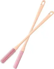 Pink Toe Cleaning Brush with Long Handle, Skin-Friendly Bristles Toe Cleaning Brush, Silicone Toe Cleaning Brush Foot Scrubber, Brush and Elieves Itching for Feet with Soft Bristles