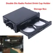 Car Double Din Dash Radio Pocket Kit Drink-Cup Holder + Storage Box Universal (for: Peugeot)