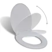 Soft-close Toilet Seat White Oval vidaXL