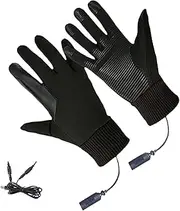 [Generic] Heated Motorcycle Gloves - Rechargeable Heated Gloves | Heated Hunting Gloves | Electric Waterproof Touchscreen Rechargeable Battery Windproof Heating Gloves for Snowmobiles, Skiing, Fishing