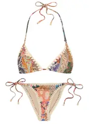 Zimmermann Devi Paisley-print Bikini, Bikini, Multicoloured - 3 3