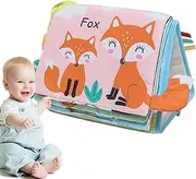 Crinkle Books for Babies | Crinkle Cloth Book Foldable Mirror Toys with Cloth Book | Funny Toddler Interactive Books Preschool Learning Toys for Kids 0-12 Months