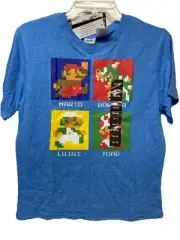 NES Youth Soft Short Sleeve Graphic Retro Tee Mario Luigi XL NWT