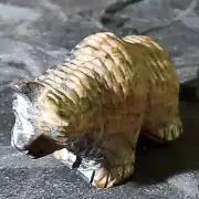 NAVAJO Picasso Marble Bear CARVING Unsigned