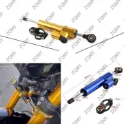 CNC Steering Damper Motorcycle Stabilizer Linear Reversed Safety Control Gold po