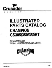 Digital Crusader Marine 305/350/350HT Champion Series Parts Manual