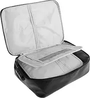 Abizarch Fireproof Document Bag Waterproof 3 Layers Document Organizer with Lock Safe File Storage Case Portable File Organizer Multifunctional Document Safe for Document File Laptop Cash Certificate