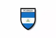 PATCH PATCHES EMBLEM IRON ON GLUE PRINT FLAG world crest nicaragua