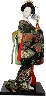 12" Japanese Kimono Geisha Porcelain Figurine,Japanese Kimono Doll Geisha Figurine Ornaments Gift Art Craft Collection/Gift,A10,30 cm/3524 (Color : A1, Size : 30 cm)