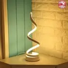LED Spiral Lamp Table Bedside Desk Modern Design Curved Warm White Light New