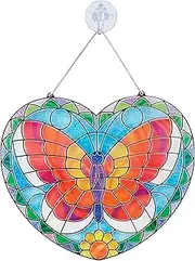 Melissa & Doug Stained Glass Butterfly Art Kit | Arts and Crafts for Kids Age 5+ | Craft Kit | Activity Window Art Kit | Sticker Art | Mess-Free Activity | Gifts for Boys & Girls