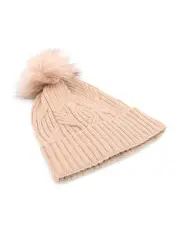[Morgan & Taylor] Miranda Cable Knit Beanie in Blush Pink