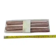 Cynthia Rowley Tapered Champagne Pink Metallic Glitter Wax Candle Candlesticks