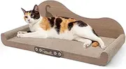 NATUYA Cat Scratcher Cardboard Lounge Bed, 24 Inch Large Cat Scratching Board Couch, Durable Scartch Pad for Indoor Cats