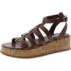 Steve Madden Womens Kaydee Leather Ankle Strap Wedge Sandals Shoes BHFO 8654
