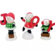 Holiday Table Decor. JOY Snowmen sitabouts. Polyresin. St. Nicholas Square. New