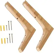 BUGUUYO 2pcs Shelf Brackets Floating Wall Mounted Support for Books Plants Decor Stylish Design for Kitchen Bathroom Living Storage