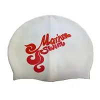 在飛比找蝦皮購物優惠-☆小薇的店☆MARIUM品牌熱情紅色系列字母圖騰矽膠帽泳帽特