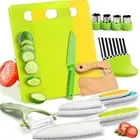 13 Pieces Kids Safe Knife Set Montessori Kitchen Tools for Toddlers Kid Cooking
