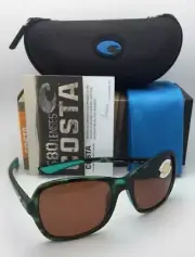 Polarized COSTA Sunglasses KARE KAR 116 Green Tortoise Frame w/ 580P Copper Lens