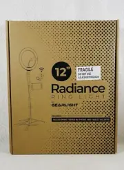 NEW In Box GearLight 12" LED Radiance Ring Light Stand Phone Holder Selfie Adjus