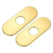 2pcs 6 Inch Escutcheon Hole Covers Stainless Steel Deck Plate, Titanium Gold