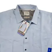 Quicksilver Waterman Shirt Mens L Blue Beachy Button Up Hawaiian Surf NWT