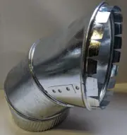 Grey Metal 4" HVAC ADJ Takeoff