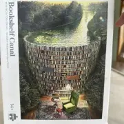 Beautiful Puzzle 1000Pc Bookshelf Canal Books Library Fantasy Lettered Guide New