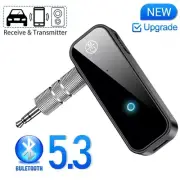 Bluetooth 5.3 USB Wireless Transmitter Receiver 2in1 Audio Adapter 3.5mm Aux Car