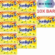 10 Sunlight Laundry Bar Real Lemon Fragrance Detergent 110g Clothes Washing Soap